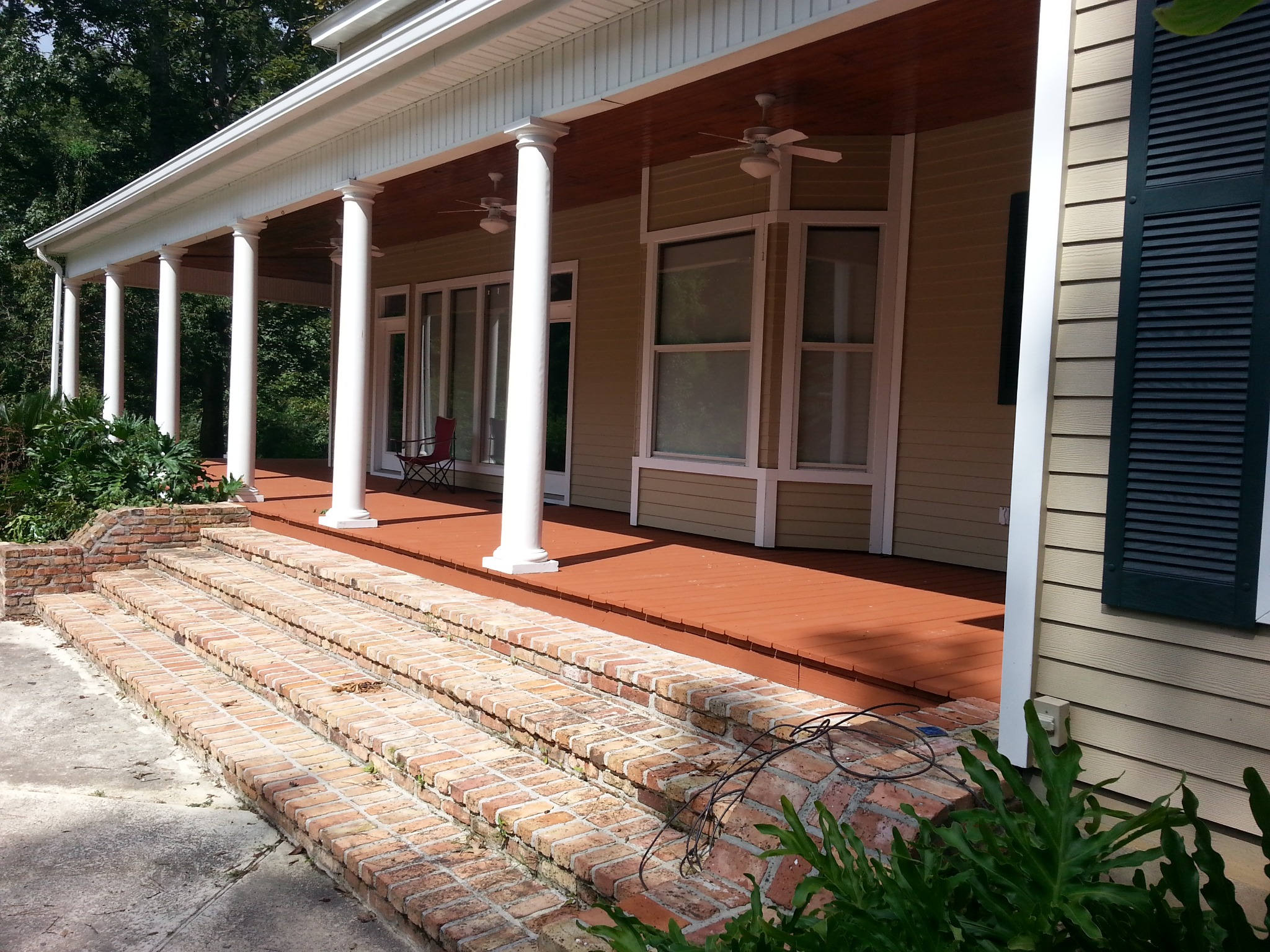 Finished residential exterior and porch